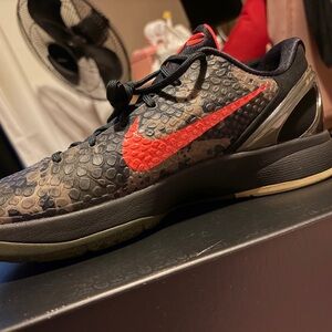 Nike Kobe VI Protro Black and Crimson Sneakers